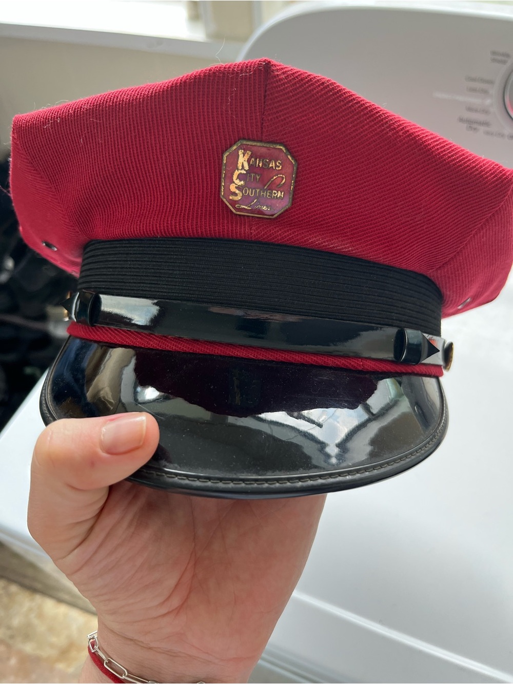 Maroon Service Cap with Black Visor